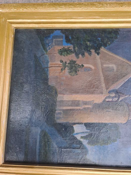 tablou vechi pictura pe panza 70/53 cm