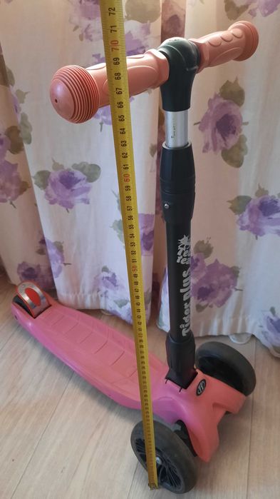 Самокат детский Tech Team Tiger plus pink розовый