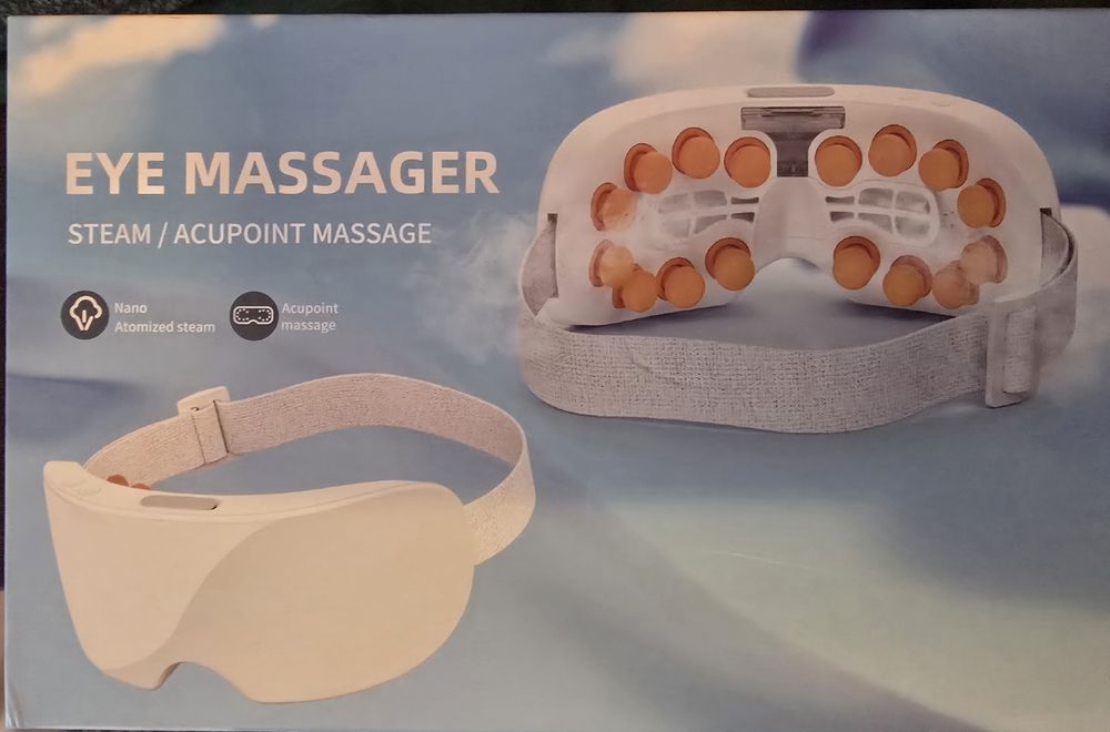 Aparat de masaj pentru ochi cu vibratii, ideal pentru relaxarea ochilo