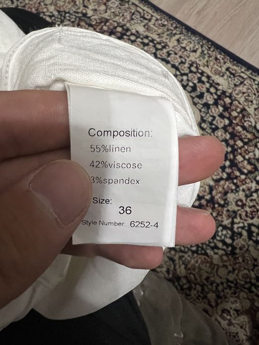 Белые слаксы лен