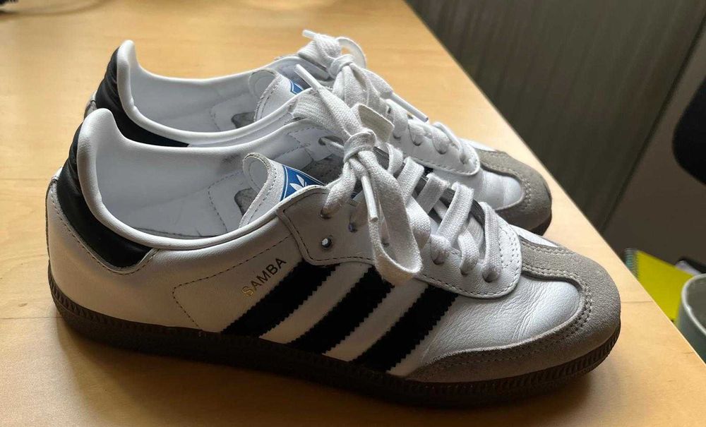 Adidas Samba dama 37 1/3 alb cu negru