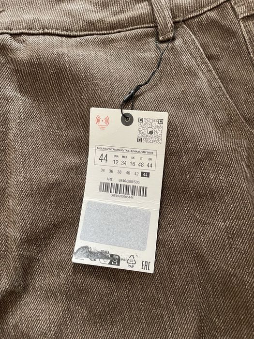Модерни нови дънки Zara, цв.кафяв, нови, с етикет, р-р 44