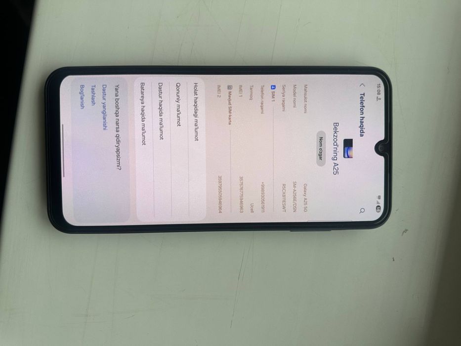 A25 5g yangi aybi yoʻq