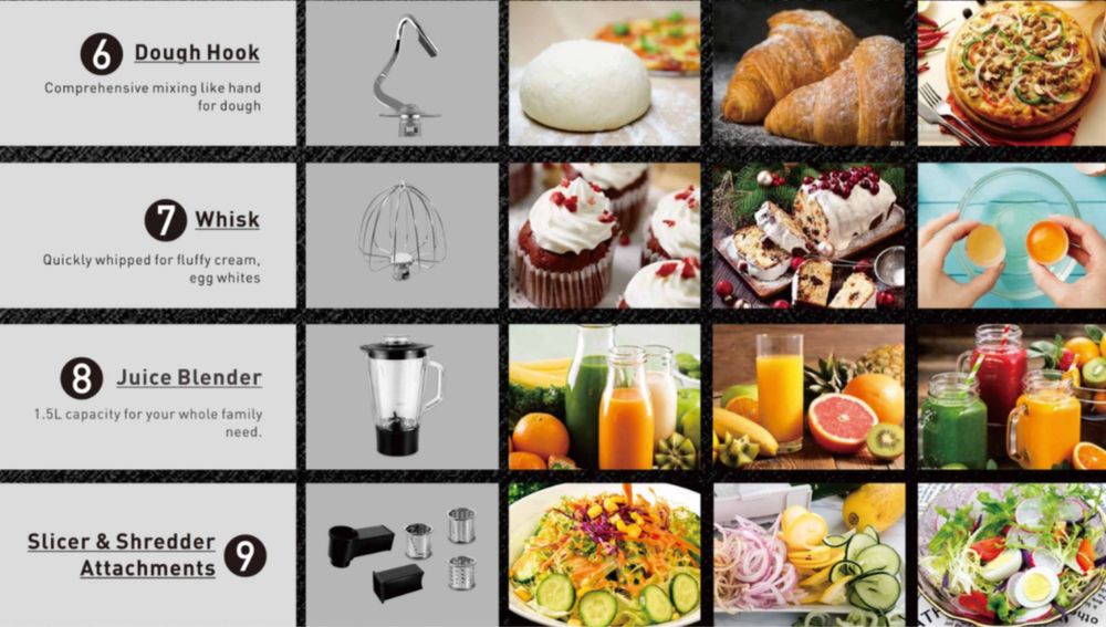 Многофункциональныйкухонный миксер мощностью 1400 Вт Sonifer SF-8098