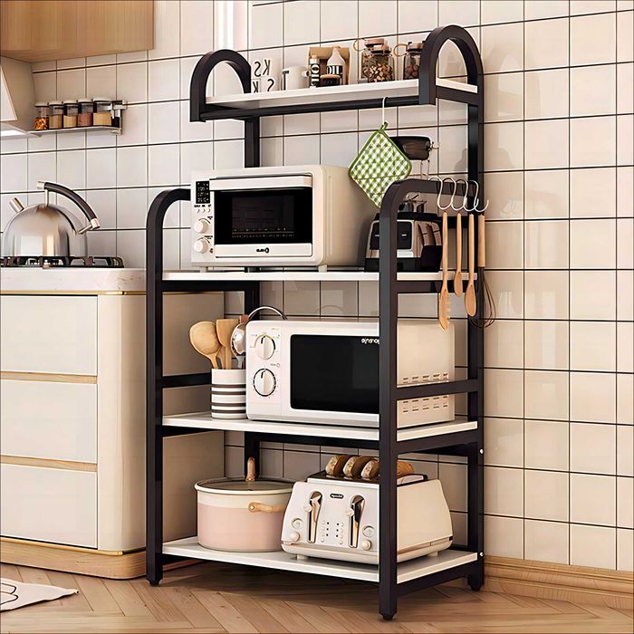 Металлический стеллаж 4 полок для дома и кухни s21