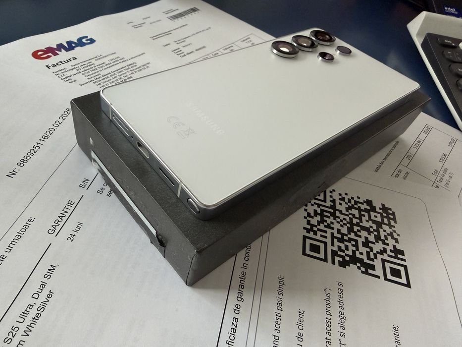 Samsung S25 Ultra eMag factura garantie ca NOU