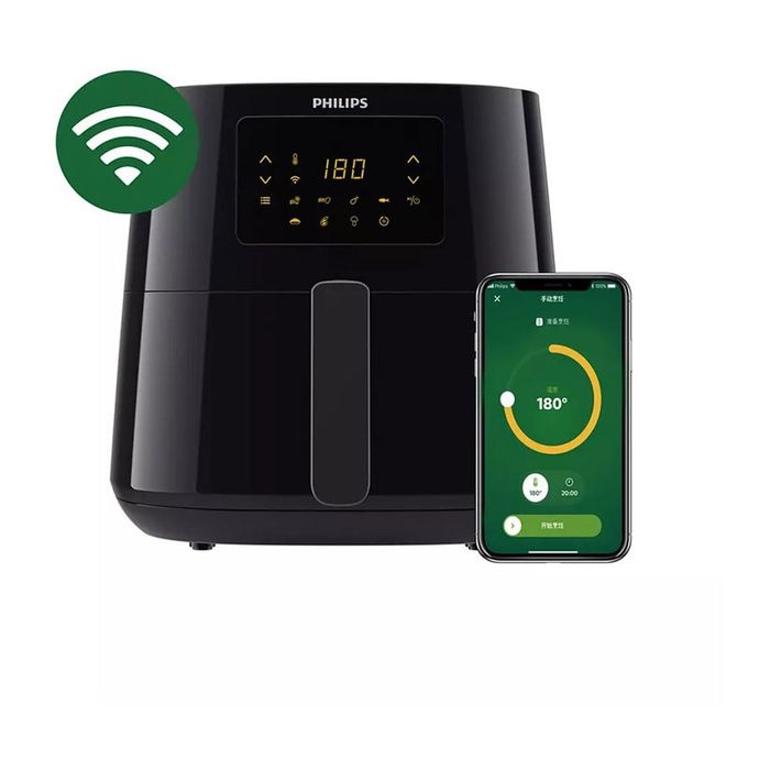 Air fryer PHILIPS Серия 5000 CONNECTED XL HD9280/90 14 в 1 6.20 L, ТАЙМЕР, ЧЕРЕН