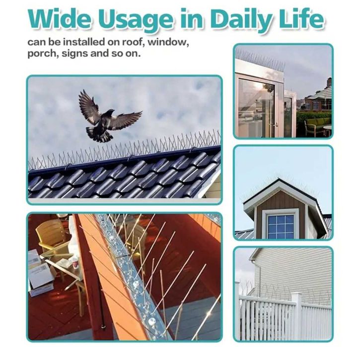 Шипове против гълъби за прозорец Репелент за птици неръждаема стомана