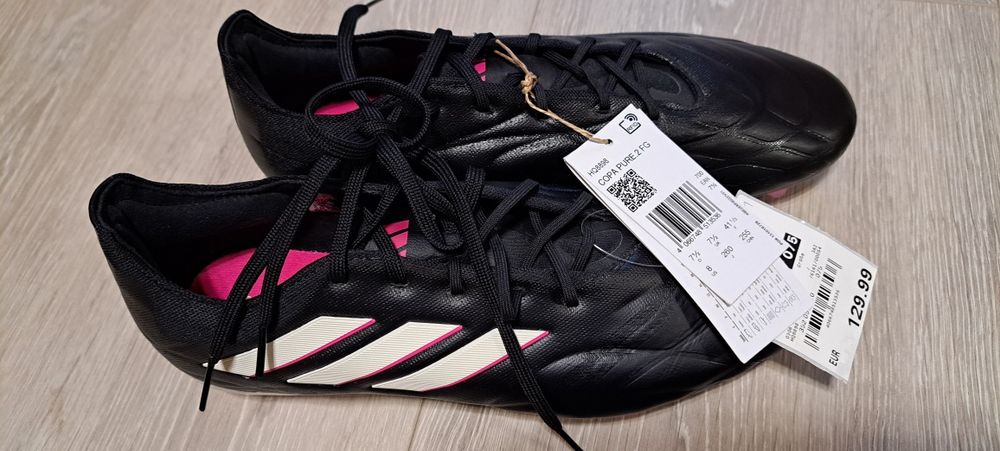 Ghete fotbal noi piele naturala Adidas Copa Pure.2FG 41 si 1/3