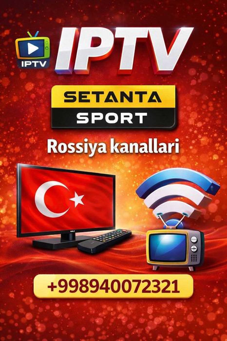 IPTV xizmati — 1000 / 1600 / 3600 TV kanallar