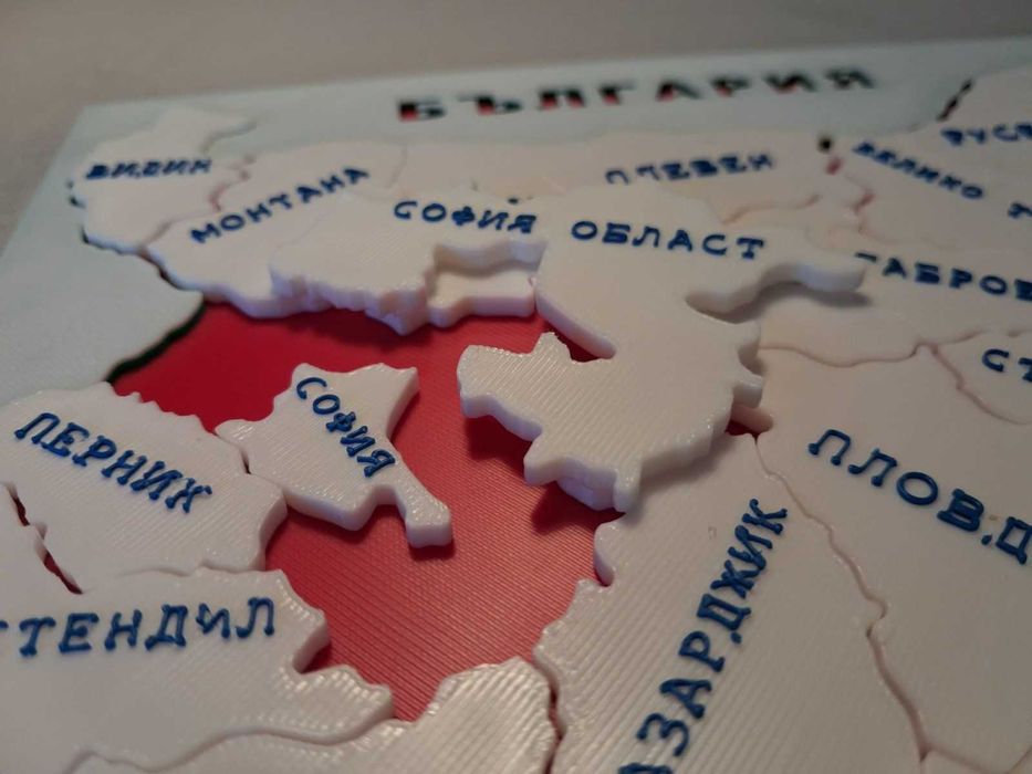 3D Пъзел Карта на България – 28 области