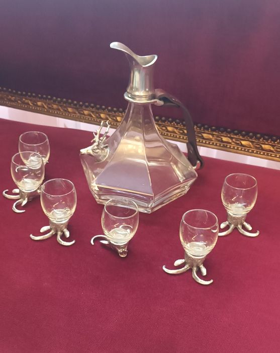 Set Carafa cu 6  Pahare din Cristal