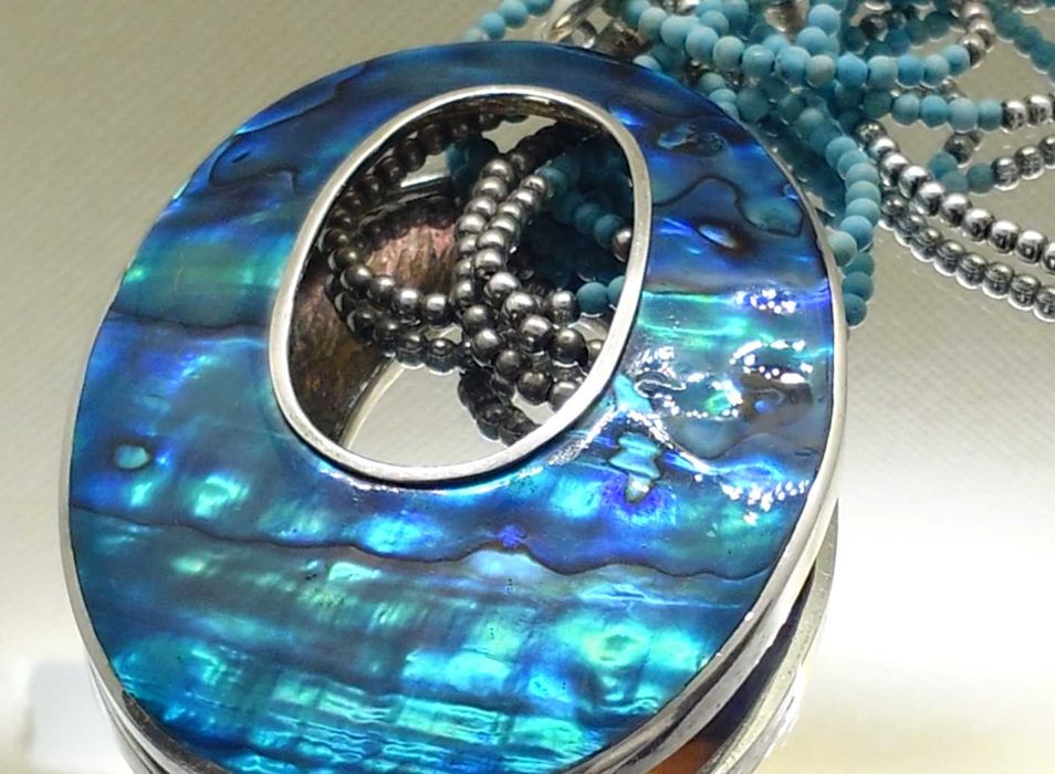 Colier Statement Gigant – Argint Masiv & Abalone