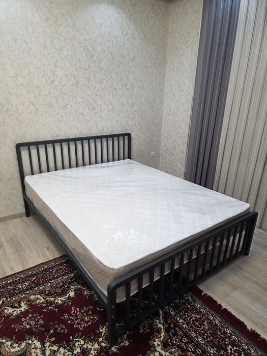 Металлическая кровать. Двухспальная кровать.  Темир крават