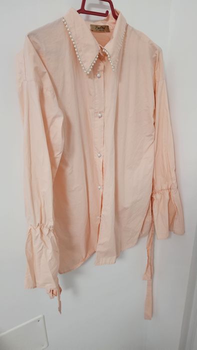 Camasa de bumbac cu perle