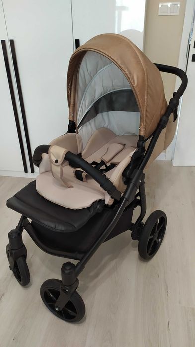 Бебешка количка 3в1 Buba Karina Light Beige / Светла Бежова