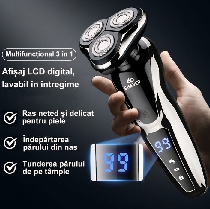 Aparat de Ras Electric 3D Multifuncțional 3 în 1