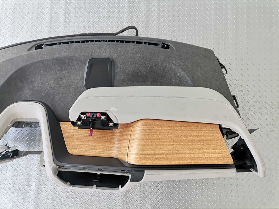 Отлично Табло BMW I3 I3s I01 Lci Бяла Кожа + Дърво