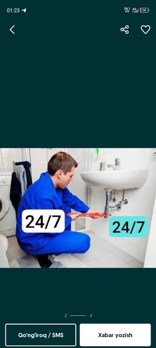Сантехник хизмати 24/7 Santexnik xizmati