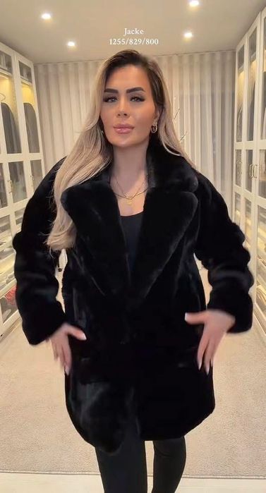 Палто Zara ( еко косъм )