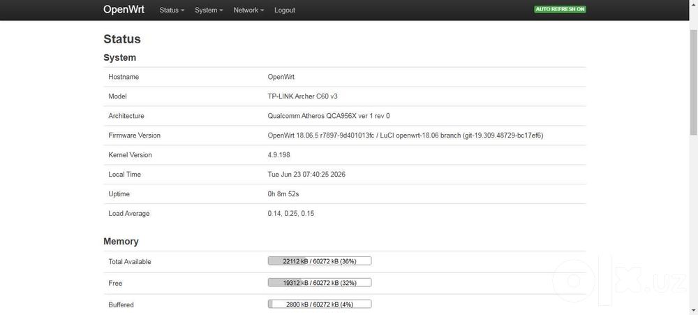TP-Link Archer C60. OpenWrt. Router Wi-Fi. Двухдиапазонный роутер.