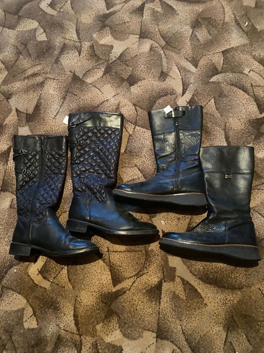 Сапоги кожаные и угги