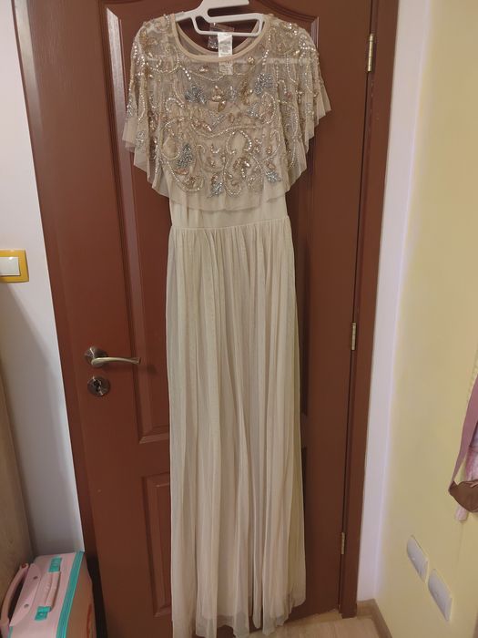 НАМАЛЕНА! Официална дълга рокля за сватба, кръщене или бал