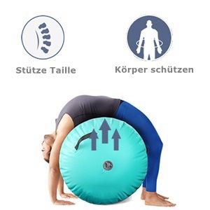 Надуваема гимнастическа ролка MEKETUM, 100x60 см, зелена