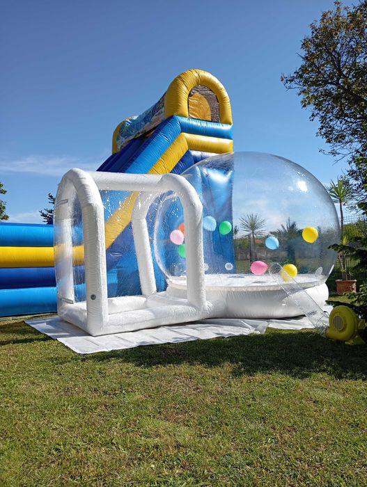 Tobogan gonflabil bubble house topogan