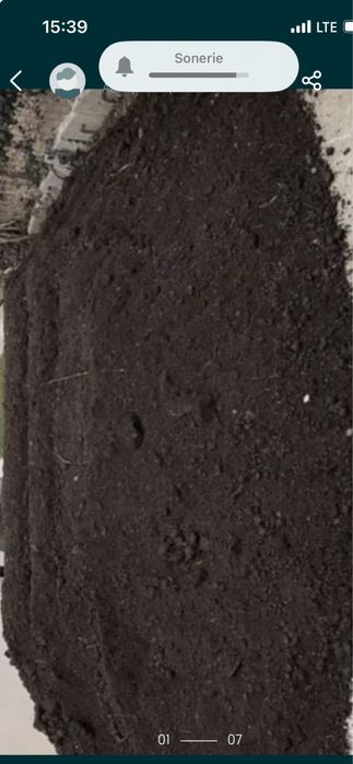 Pamant negru vegetal 3 sau 12 mc descarcare greifer