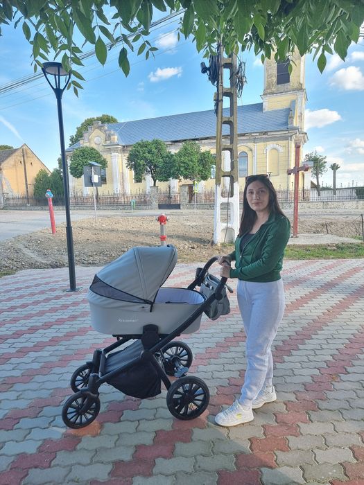 Cărucior 3 în 1 Krausman Rider Light Grey