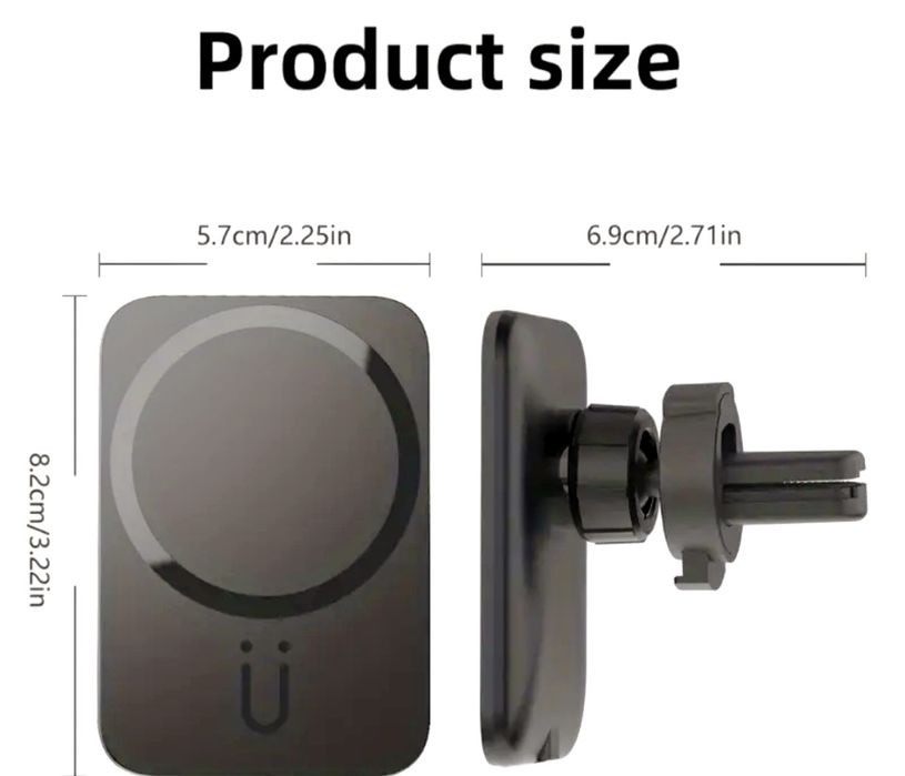 Магнитен безжичен държач за телефон с бързо зареждане за автомобила