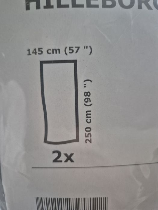 IKEA HILLEBORG нови завеси 2  × 145/250