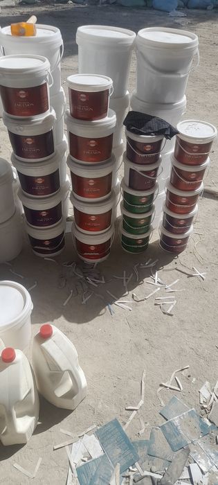 Travertin=25kg 5xil rangi bor 90ming;Gruntofka-5kg-30ming 3kg-25ming