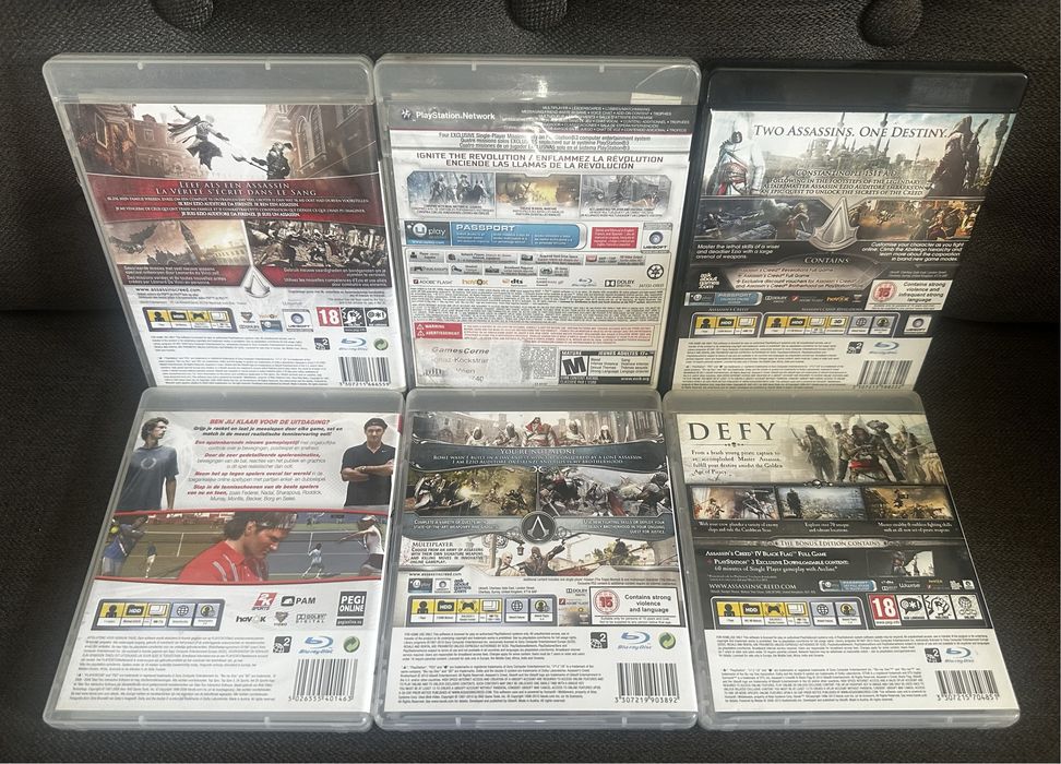 PS3 Assassin's Creed Collection - 5 Games + Top Spin 3