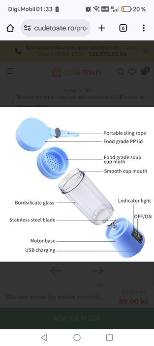Mini Blender smoothie maker