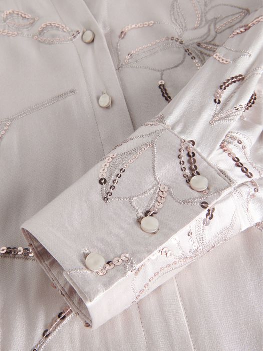 Reserved Set costum compleu satin cu paiete