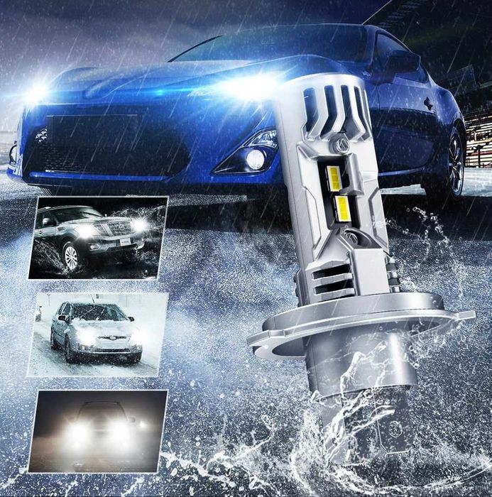 LED 30W Мини Диодни крушки H4, 12V, Canbus - 30% повече светлина.