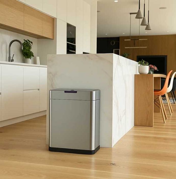 Coș de gunoi automat de bucătărie DAYTONA, 60 l, din oțel inoxidabil