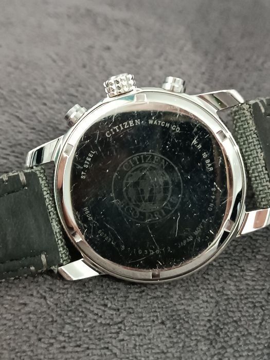 Ceas Citizen Eco-Drive cronograf stil militar
