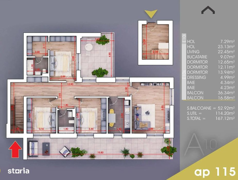 Comision 0 | Apartament 4 Camere Finalizat | Dezvoltator