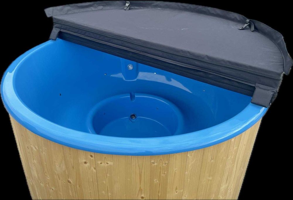 Ciubăr 5-6 pers. cu capac termoizolant | LED + masaj + sobă inox