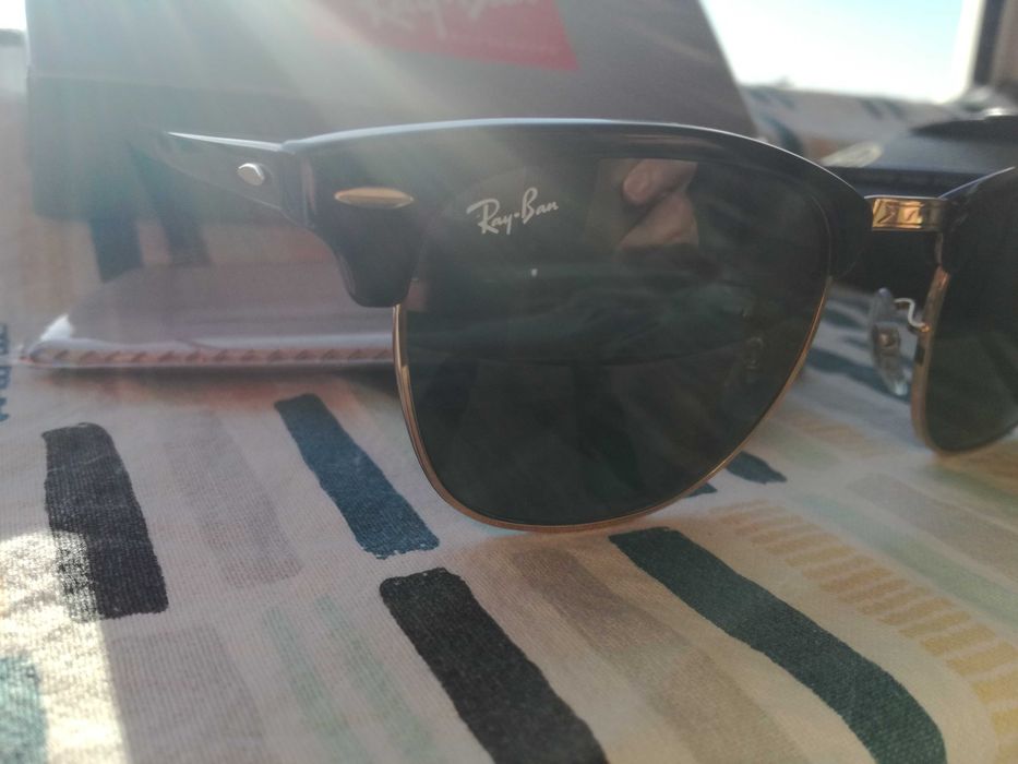 Ochelari de soare unisex Clubmaster Ray-Ban RB3016 W0365 Marime M 51mm