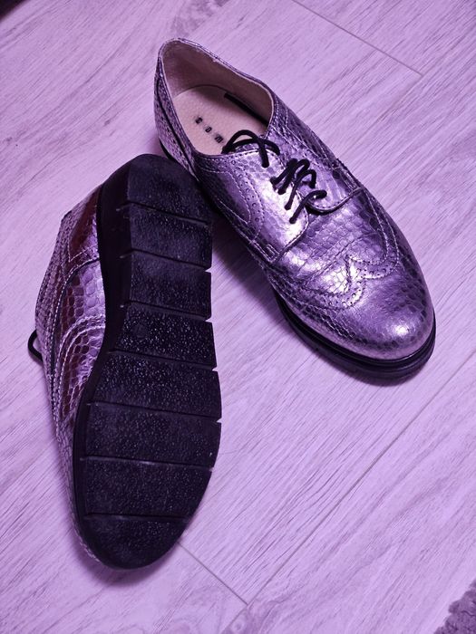 Pantofi de Dama Casual de culoare Argintie