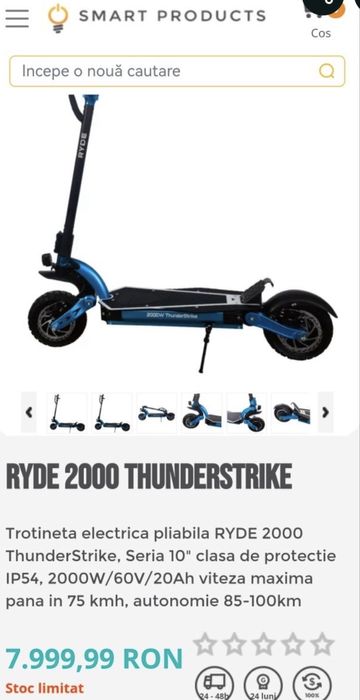 Trotineta ryde 2000 thunderstrike