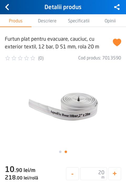 Rolă furtun evacuare apa