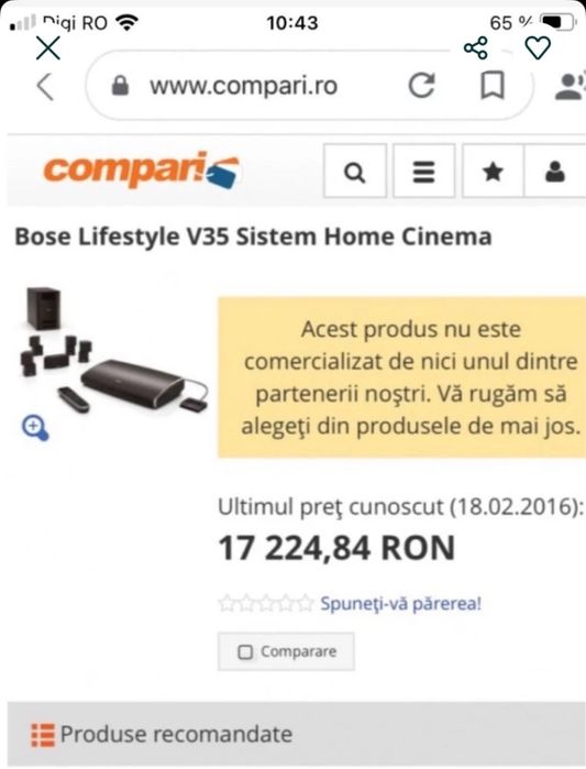 SUBWOOFER Activ  BOSE Lifestyle PS48 Seria 3 sau Seria 1 și Telecomanda BOSE