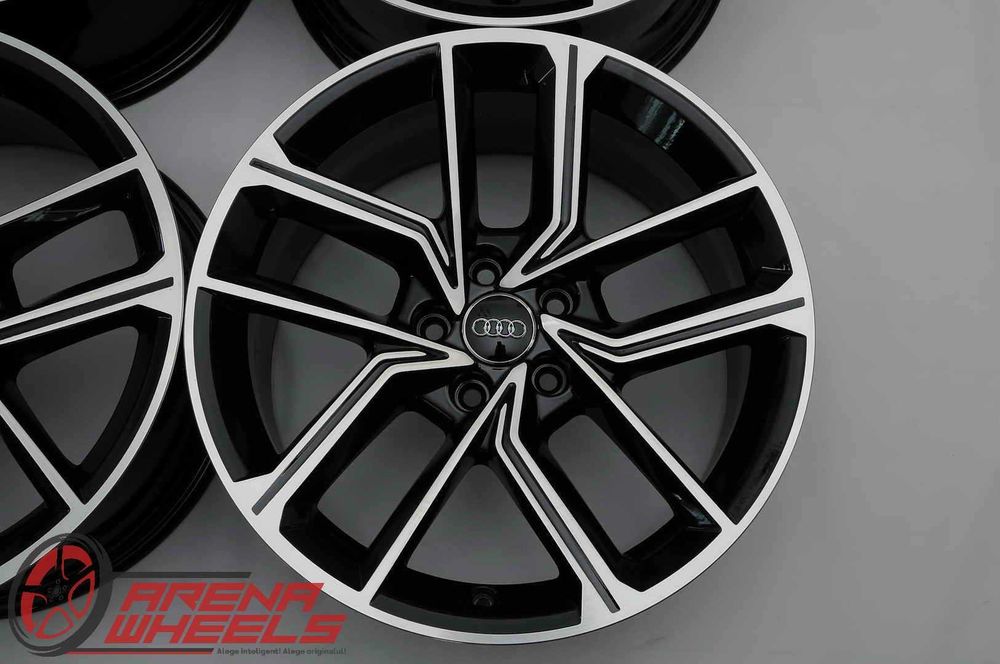Jante Noi 18 inch Originale Audi A5 8W R18 Negru Diamond Cut
