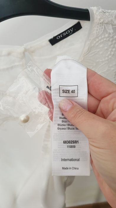 Bluză albă elegantă cu dantelă – Orsay