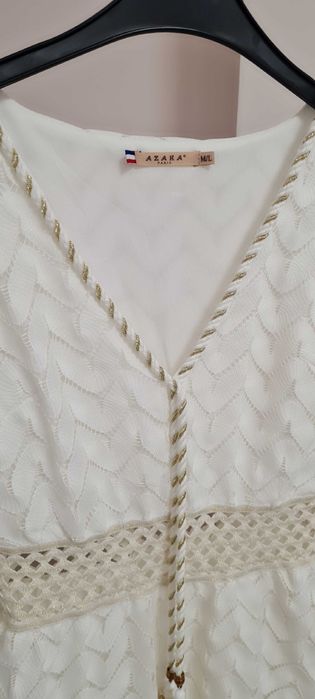 Ефектна Бохо Рокля с
Дантела и Широки Ръкави